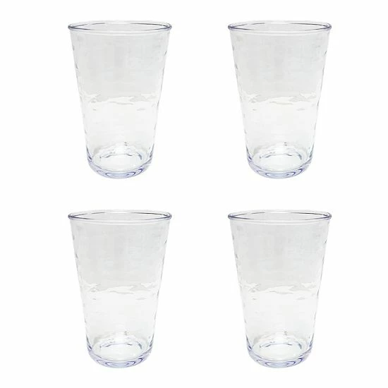 Food Network™ 4-pc. Clear Textured Acrylic Highball Glass Set 4 Food Network™ 4-pc. Clear Textured Acrylic Highball Glass Set - Image 2