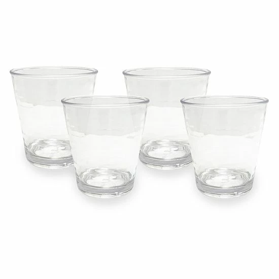 Food Network™ 4-pc. Clear Textured Acrylic Double Old-Fashioned Glass Set 3 Food Network™ 4-pc. Clear Textured Acrylic Double Old-Fashioned Glass Set