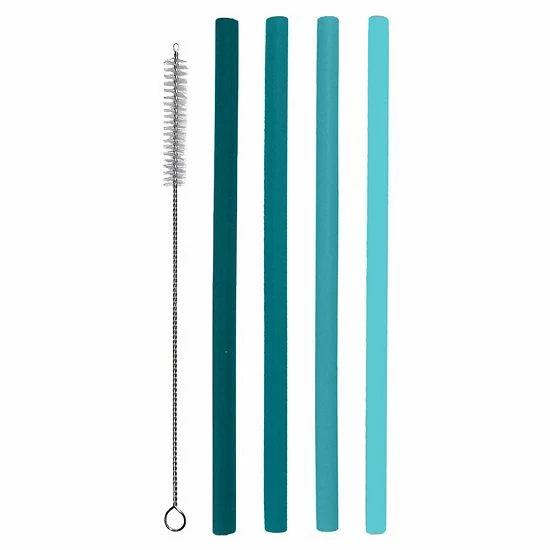 Food Network™ 5-pc. Aqua Smoothie Straw Set 3 Food Network™ 5-pc. Aqua Smoothie Straw Set