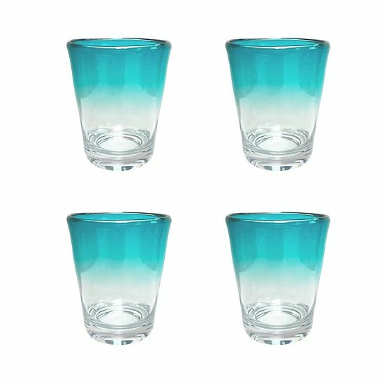 Food Network™ 4-pc. Turquoise Ombre Acrylic Double Old-Fashioned Glass Set 4 Food Network™ 4-pc. Turquoise Ombre Acrylic Double Old-Fashioned Glass Set - Image 2