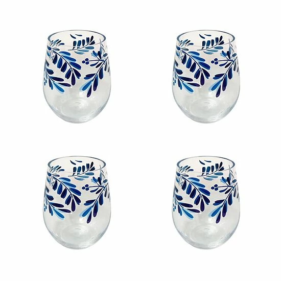 Food Network™ 4-pc. Mediterranean Acrylic Stemless Wine Glass Set 3 Food Network™ 4-pc. Mediterranean Acrylic Stemless Wine Glass Set