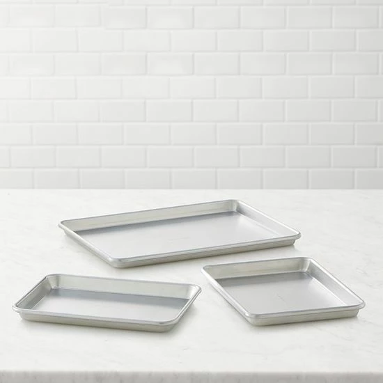 Food Network™ 3-pc. Natural Aluminum Baking Sheet Set 4 Food Network™ 3-pc. Natural Aluminum Baking Sheet Set - Image 2