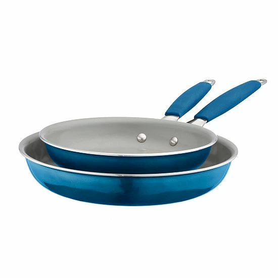 Food Network™ Ceramic Skillet Twin Pack Blue 10 Food Network™ Ceramic Skillet Twin Pack Blue - Image 8