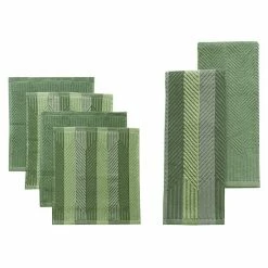 Food Network™ Striped Kitchen Towel & Dishcloth Multi-Pack Aqua -Food Network Shop unnamed file 378