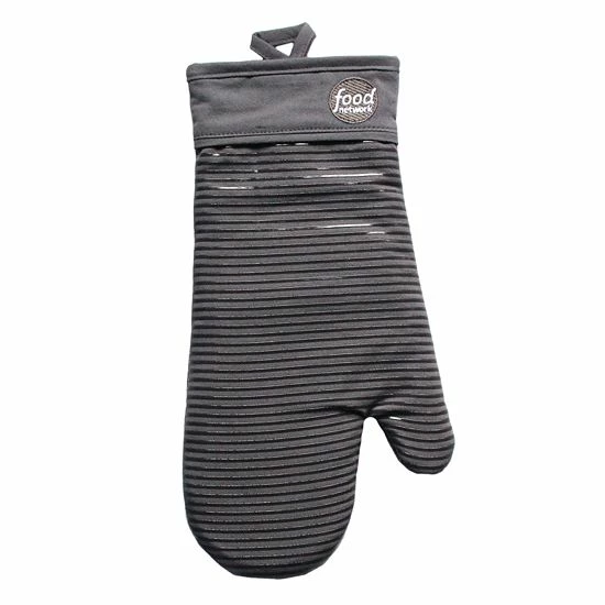 Food Network™ Stripe Silicone Oven Mitt Black 5 Food Network™ Stripe Silicone Oven Mitt Black - Image 3