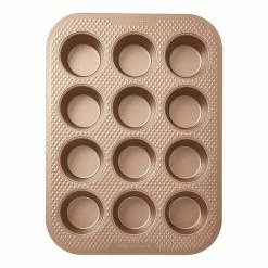Food Network™ Textured Performance Series 12-Cup Nonstick Muffin Pan Bronze
