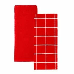Food Network™ Windowpane Grid Kitchen Towel 2-pk. Red -Food Network Shop unnamed file 629